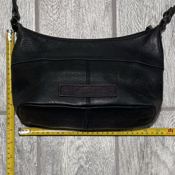 Vintage Fossil 1954 Black‎ Supple Pebbled Leather Shoulder Bag 75082 - Picture 12 of 13